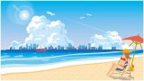 夏のビーチ
